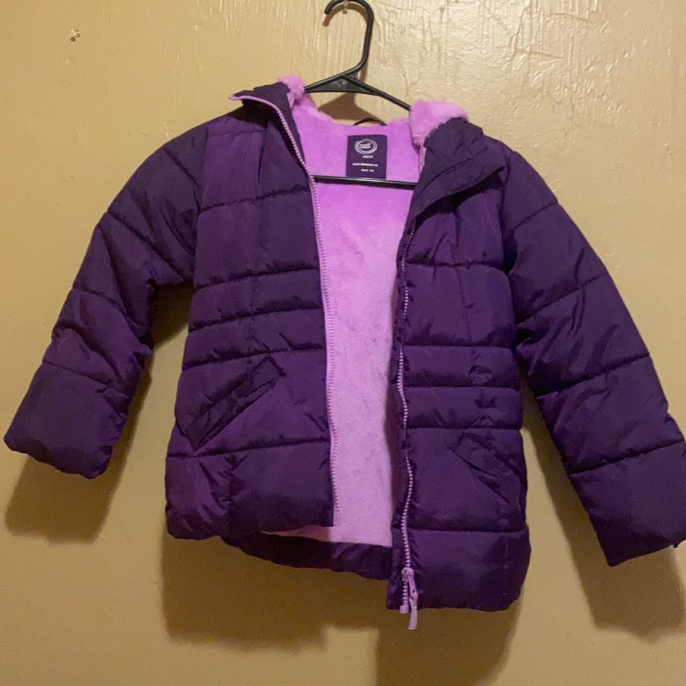 Purple jacket for little girl